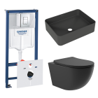 Комплект инсталляции GROHE Rapid SL 38775001 с унитазом Aqueduto OVO OVO0140 и раковиной Aqueduto ESPIRAL ESP0440 (NW0502)