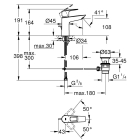 Комплект смесителей GROHE BauLoop с душевым гарнитуром, хром (NB0064)