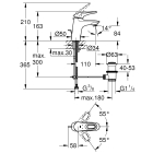 Смеситель для раковины GROHE Eurostyle, S-Size, белая луна (33558LS3)