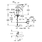 Смеситель для раковины GROHE Eurostyle, L-size, белая луна (23569LS3)