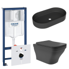 Комплект инсталляции GROHE Rapid SL NW0145/S с унитазом Aqueduto ESTETA EST0140 и раковиной Aqueduto ESPIRAL ESP0240 (NW0453)