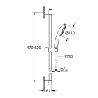 Набор для ванны GROHE BauEdge, хром, (NB0074)