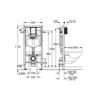 Комплект инсталляции GROHE Rapid SL NW0145/S с унитазом AQUAme AQM2001MB и сиденьем с микролифтом (NW0270)