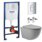 Комплект инсталляции GROHE Rapid SL NW0145/S с унитазом Aqueduto OVO OVO0130 и раковиной Aqueduto ESPIRAL D400 ESP0130 (NW0401)