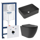 Комплект инсталляции GROHE Rapid SL 38772SH0 с унитазом Aqueduto OVO Plus OVOT0240 и раковиной Aqueduto ESPIRAL ESP0440 (NW0500)