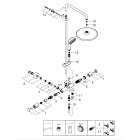 Душевая система GROHE Tempesta Cosmopolitan System 250 с термостатом для ванны, хром (26672000)