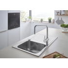 Смеситель для кухни GROHE Minta с вытяжным душем, U-образный излив, суперсталь (32322DC2)