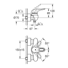 Смеситель для душа GROHE Eurostyle, белая луна (33590LS3)