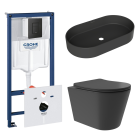 Комплект инсталляции GROHE Solido 38811KF0 с унитазом Aqueduto CONE Plus CONT0240 и раковиной Aqueduto ESPIRAL ESP0240 (NW0455)
