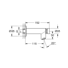 Кран GROHE Euroeco Cosmopolitan T автоматический, без функции смешивания, хром (36266000)