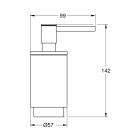 Дозатор жидкого мыла GROHE Selection, хром/прозрачный белый (41028000)