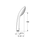 Ручной душ GROHE Vitalio Joy 110 Mono, 1 режим, хром (27315000)
