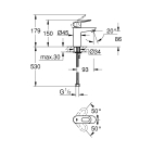 Смеситель для раковины GROHE BauLoop, хром (32854000)