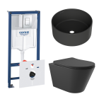 Комплект инсталляции GROHE Rapid SL 38775001 с унитазом Aqueduto CONE CON0140 и раковиной Aqueduto ESPIRAL D400 ESP0140 (NW0430)