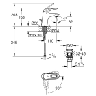Смеситель для раковины GROHE Eurostyle, S-size, хром (23930003)