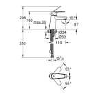 Смеситель для раковины GROHE Eurodisc Cosmopolitan с цепочкой, S-size, хром (3317820E)