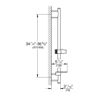 Душевая штанга GROHE RainShower SmartActive 900 мм, темный графит матовый (26603AL0)