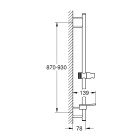 Душевая штанга GROHE RainShower SmartActive 900 мм, темный графит матовый (26603AL0)