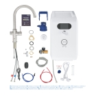 Смеситель для кухни GROHE Blue Professional с функцией фильтрации, с системой охлаждения и газирования воды, Wi-Fi, суперсталь (31323DC2)