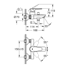 Комплект смесителей GROHE Tempesta с душевым гарнитуром, хром (NB0063)