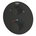 Внешняя часть термостата для душа GROHE Grohtherm на 2 потребителя, круглая, матовый черный (1022082430)