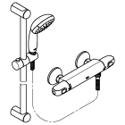 Термостат для душа GROHE Grohtherm 1000 с душевым гарнитуром, хром (34824004)