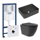 Комплект инсталляции GROHE Rapid SL NW0145/S с унитазом Aqueduto OVO Plus OVOT0240 и раковиной Aqueduto ESPIRAL ESP0440 (NW0501)