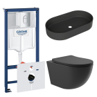Комплект инсталляции GROHE Rapid SL NW0145/S с унитазом Aqueduto OVO OVO0140 и раковиной Aqueduto ESPIRAL ESP0240 (NW0465)