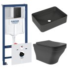 Комплект инсталляции GROHE Solido 38811KF0 с унитазом Aqueduto ESTETA EST0140 и раковиной Aqueduto ESPIRAL ESP0440 (NW0491)