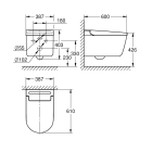 Унитаз-биде для скрытых сливных бачков GROHE Sensia Pro Smart Toilet, альпин-белый (36508SH0)