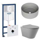 Комплект инсталляции GROHE Rapid SL 38772SH0 с унитазом Aqueduto CONE CON0130 и раковиной Aqueduto ESPIRAL D400 ESP0130 (NW0408)