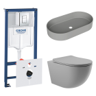 Комплект инсталляции GROHE Rapid SL 38775001 с унитазом Aqueduto OVO OVO0130 и раковиной Aqueduto ESPIRAL ESP0230 (NW0438)