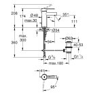 Смеситель для раковины GROHE Essence с донным клапаном, S-size, хром (23379001)