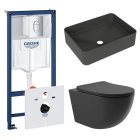 Комплект инсталляции GROHE Rapid SL NW0145/S с унитазом Aqueduto OVO OVO0140 и раковиной Aqueduto ESPIRAL ESP0440 (NW0505)