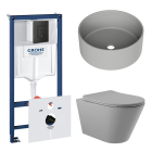 Комплект инсталляции GROHE Solido 38811KF0 с унитазом Aqueduto CONE CON0130 и раковиной Aqueduto ESPIRAL D400 ESP0130 (NW0407)
