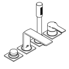 Смеситель для ванны GROHE Allure на 4 отверстия, на край ванны, холодный рассвет матовый (19316GN1)