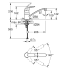 Смеситель для кухни GROHE Euroeco, хром (32750000)