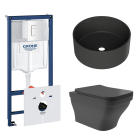 Комплект инсталляции GROHE Rapid SL 38772SH0 с унитазом Aqueduto ESTETA EST0140 и раковиной Aqueduto ESPIRAL D400 ESP0140 (NW0412)