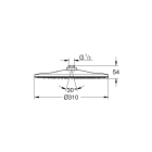 Верхний душ GROHE Rainshower Mono 310, 7,5 л/мин, 1 режим, хром (26562000)