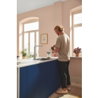 Смеситель для кухонной мойки GROHE Blue Pure Minta c вытяжным изливом, функцией фильтрации, без фильтра в комплекте, суперсталь (30601DC0)