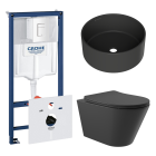Комплект инсталляции GROHE Rapid SL 38772SH0 с унитазом Aqueduto CONE CON0140 и раковиной Aqueduto ESPIRAL D400 ESP0140 (NW0432)