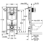 Комплект инсталляции GROHE Rapid SL 4 в 1 с унитазом Euro Ceramic и сиденьем (NW0136)