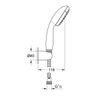 Готовый комплект для ванной комнаты GROHE Eurosmart с душевым гарнитуром, хром (NB0059)
