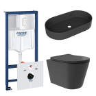 Комплект инсталляции GROHE Rapid SL 38772SH0 с унитазом Aqueduto CONE Plus CONT0240 и раковиной Aqueduto ESPIRAL ESP0240 (NW0456)