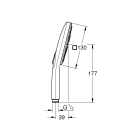 Ручной душ GROHE Rainshower SmartActive 130 Cube, 9,5 л/мин, 3 режима, хром (26582000)