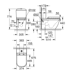 Унитаз напольный готовый комплект GROHE Euro Ceramic, альпин-белый (39462000)