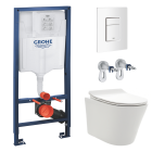 Комплект инсталляции GROHE 38772SH0 с унитазом AQUAme AQM2001 и сиденьем с микролифтом (NW0176/S)