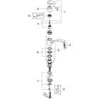 Смеситель для кухни GROHE Eurodisc, хром (33770001)