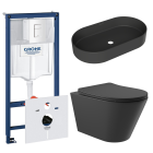 Комплект инсталляции GROHE Rapid SL 38772SH0 с унитазом Aqueduto CONE CON0140 и раковиной Aqueduto ESPIRAL ESP0240 (NW0472)
