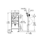Система инсталляции для писсуара GROHE Rapid SL для ИК-панели или механического смыва (38803001)